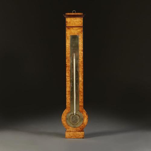 Early 19th century French Thuya wood barometer