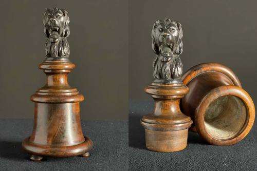 19th Century Tobacco/Tea caddy with carved lions head