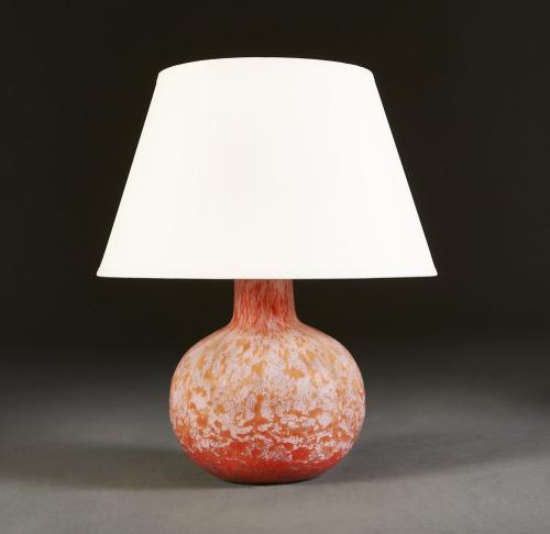 Mid Century Pink Murano Glass Lamp