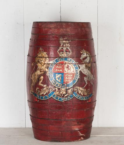 Barrel Stick Stand with Royal Coat of Arms