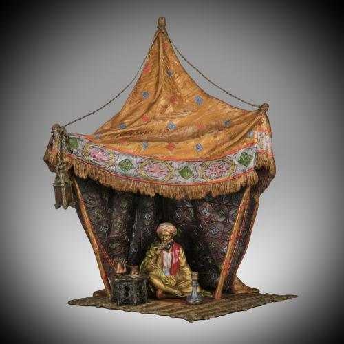 “Arab in Tent” Vienna Bronze by Franz Bergman - circa 1905