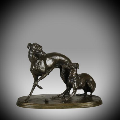 “Jiji et Giselle” French Animalier Bronze by P J Mêne - circa 1870