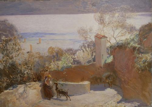 View on the Italian Lakes By Walter J West (1860-1933)
