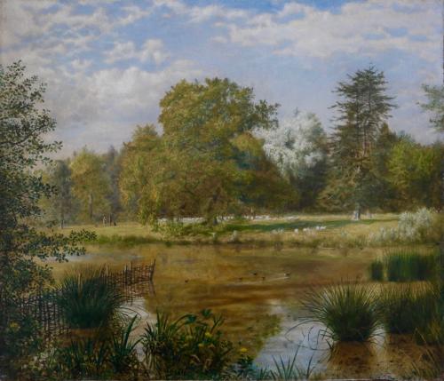 A Surrey Pond by George William Mote (1832-1909)