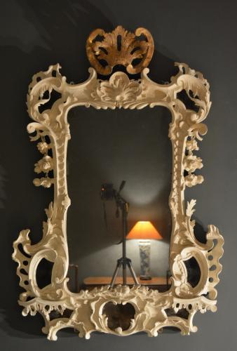 painted parcel gilt mirror