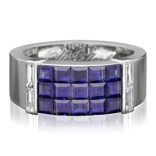 sapphire and diamond band ring