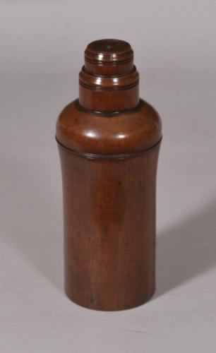 S/4801 Antique Treen 19th Century Sycamore Apothecary's Bottle Case