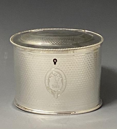 Victorian silver tea caddy Thomas Harwood and Sons