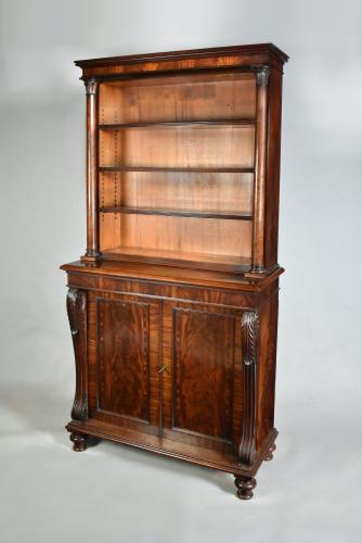 George IV mahogany open bookcase, c.1825