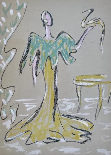 John Dronsfield - Yellow and Green Gown