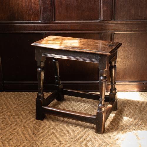 A James I oak joint stool, circa 1620