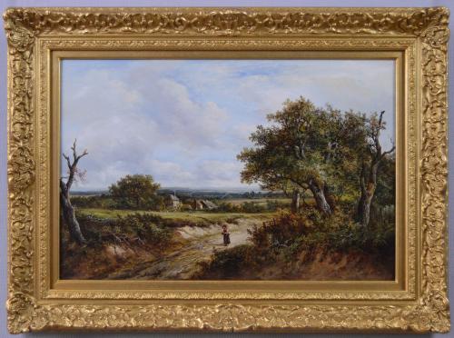 Landscape oil painting of a country track by Joseph Thors