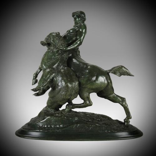 "Centaur and Bear" Animalier bronze by Emmanuel Fremiet - circa 1880