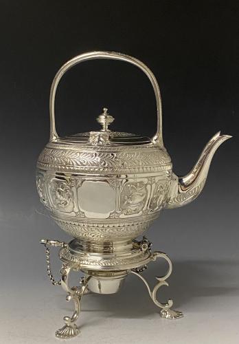 Elkington silver zodiac kettle 1882