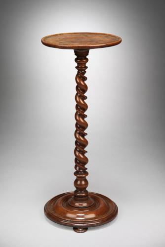 Antique Dish Top Candlestand Table