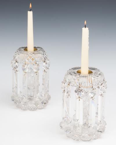 A fine pair of richly cut Victorian glass lustres
