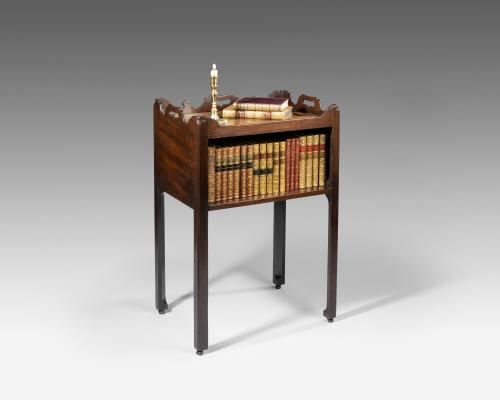 George III mahogany bed side table