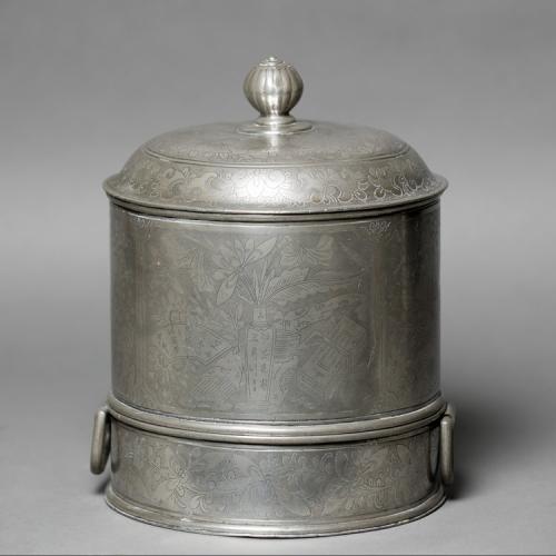 early 20th century Chinese Paktong cylindrical container