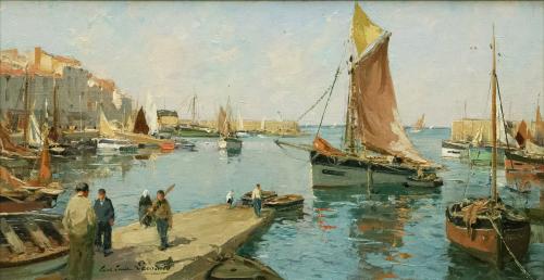 Le Port de Joinville, Ile d'Yeu by Paul Emile Lecomte (1877 - 1950)