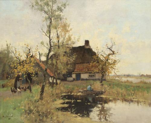'The Homestead' by Adrianus Johannes Zwart (1903 - 1981)