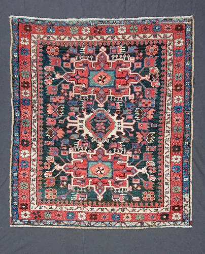 square Persian Karadja rug in pristine condition