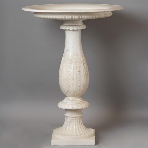 Marble Tazza on Pedestal attributed to Lorenzo Bartolini