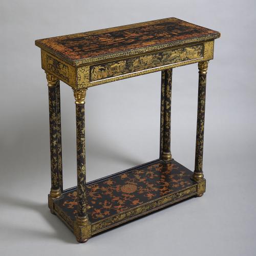 Chinese Export Lacquer Pier or Console Table