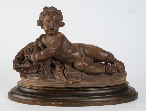 French Terracotta Model Putto
