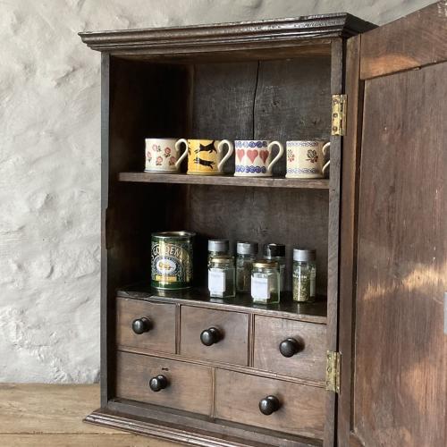 Georgian Welsh oak spice cupboard