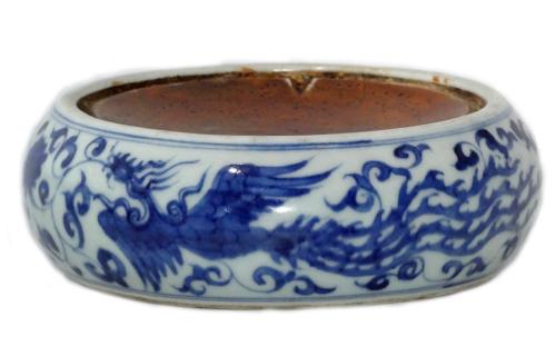 Late Ming Blue and White Inkstone 