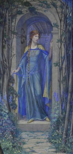 Fair Rosamond - Pre-Raphaelite watercolour by Kate Eadie