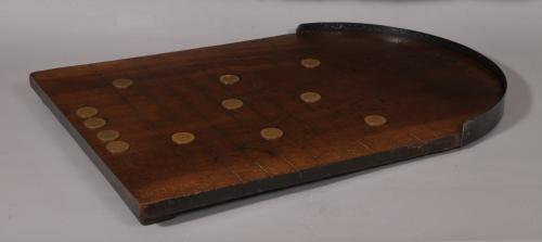 S/4980 Antique 19th Century Mahogany Shove Halfpenny Board