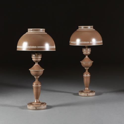 A Pair of Tole Ware Lamps