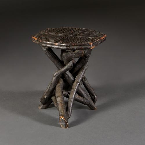 A Rustic Twig Side Table