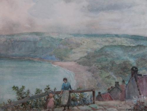 Yorkshire watercolour painting Robin Hood's Bay