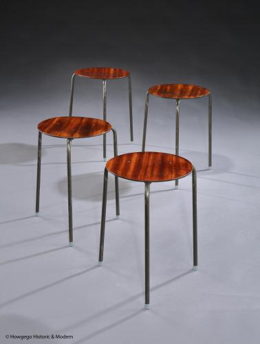 Set of Four Mid Century Modern Dot Stools, Arne Jacobsen