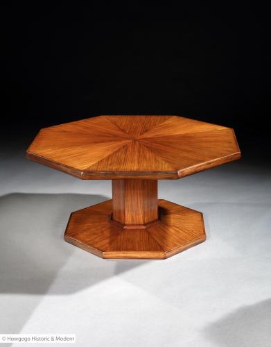 Art Deco Octagonal Pedestal Coffee Table