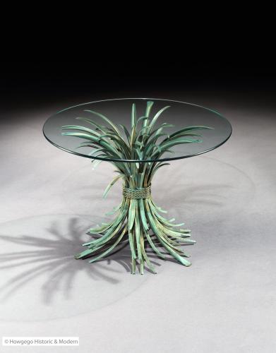 Mid Century Modern Maison Bagues Bronzed Fern Coffee Table