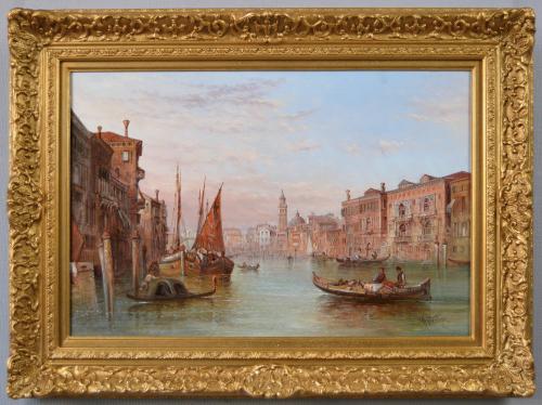 Townscape oil painting of the Grand Canal, Venice by Alfred Pollentine