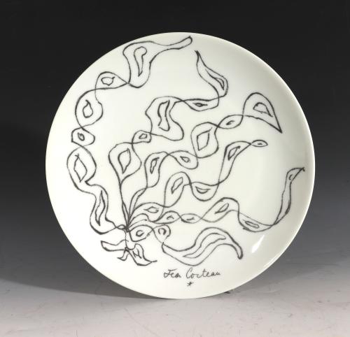 Jean Cocteau Limoge Porcelain Plate, La Fête (Celebration), 1961