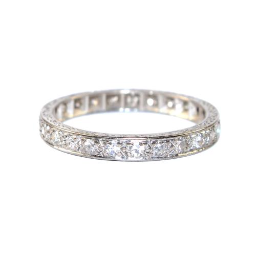 Art Deco Diamond Eternity Ring circa 1935 size Q