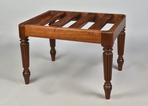 Gillow mahogany luggage rack stamped Gillows Lancaster, c.1820