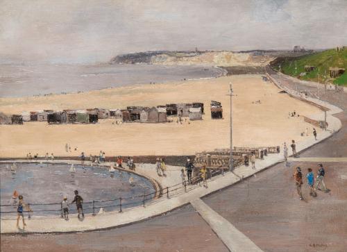 The Boat Pond at Gorleston by Campbell Archibald Mellon (British 1878 - 1955)