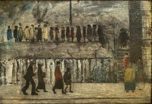 The Spectators, 1923 by L S Lowry (British 1887-1976)