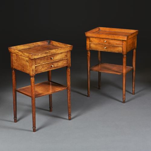 19th Century Walnut Bedside Tables