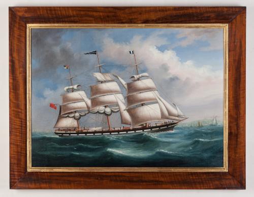 China Trade portrait of the clipper Columba