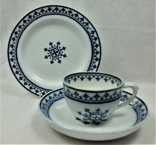 A Minton Gothic pattern trio, designed by AWN Pugin date marked 1849