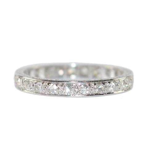 Art Deco Diamond Eternity Ring circa 1930 size Q
