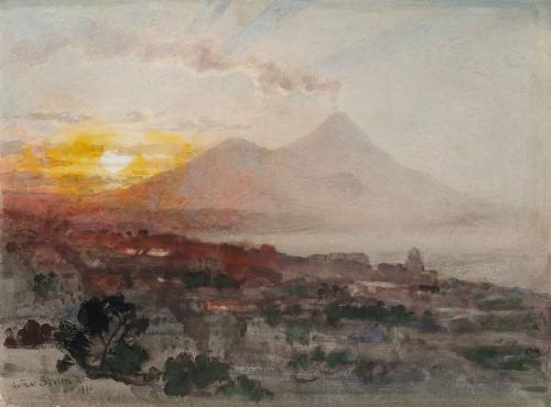 Arthur Severn (1842-1931), Vesuvius Sunrise