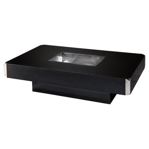 Willy Rizzo Alveo Black Lacquered Coffee Table